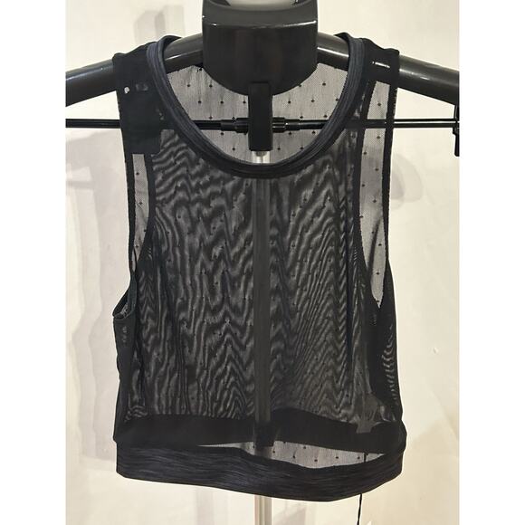 NWT Ziya Active Black Mesh Top WOmen's size S - Picture 1 of 4